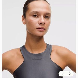 NWT 8 Satin Shine Padded Bra Racerback Tank *Wordmark - Lululemon